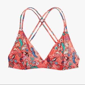 J crew Playa printed Monterey strappy bikini top